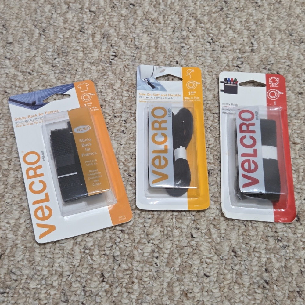 Velcro Sticky Back for Fabrics Set